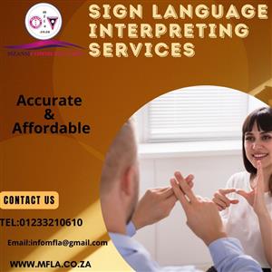SIGN LANGUAGE INTERPRETING SERVICES