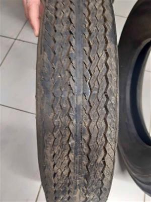 2 x Antique / Vintage tyres.  Size R13.   