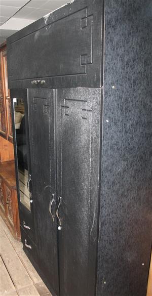 Black 3 Door Wardrobe S049966A #Rosettenvillepawnshop
