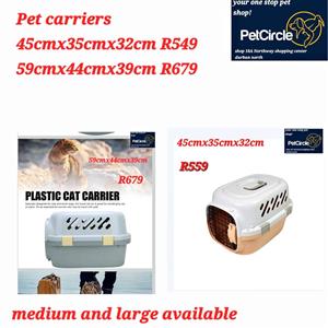 Pet carriers available