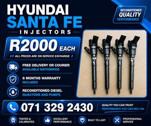 HYUNDAI SANTA FE INJECTORS FOR SALE WITH WARRANTY 