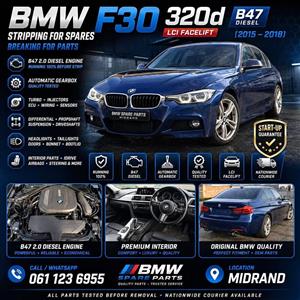  BMW F30 320d B47 LCI Facelift (2015–2018) Stripping for Spares