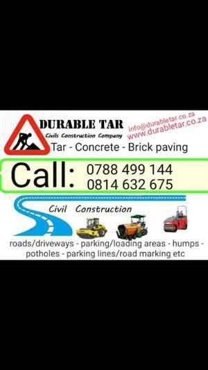 Tarmac surfacing and brick paving 