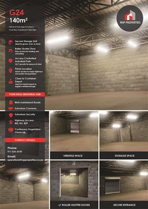 G24 – 140m² Secure Storage Space To Let