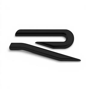 Mk8 R Design Rear Badge - Matt Black k (65x35mm)