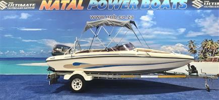 MIAMI CLASSIC 17 FT ON TRAILER 115 YAMAHA   2 STROKE 