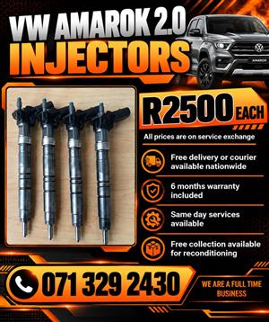 VW AMAROK 2.0 INJECTORS FOR SALE WITH WARRANTY INCLUDED 