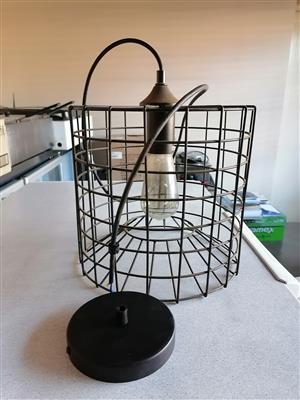 Modern black cage light fittings 