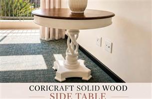 CORICRAFT SOLID WOOD SIDE TABLE