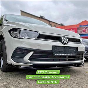 Polo 8 3 piece gloss black front spoiler