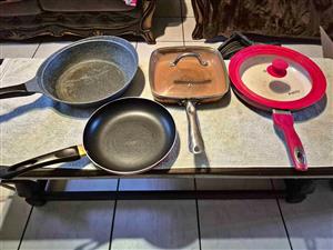 Variety of good quality frying pans