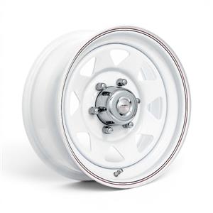 15″ A-Line Spoke 5/165 White Steel Wheels