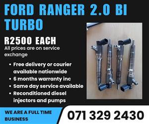 FORD RANGER 2.0 BI TURBO DIESEL INJECTORS FOR SALE WITH WARRANTY INCLUDED 