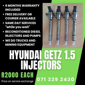 HYUNDAI GETZ 1.5 INJECTORS FOR SALE WITH WARRANTY 