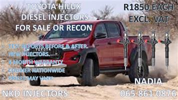 TOYOTA HILUX DIESEL INJECTORS FOR SALE OR RECON