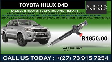 Toyota Hilux 2.5L Diesel Injectors 