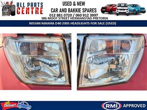 2005 Nissan Navara D40 headlights for sale - Like new