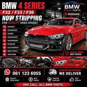  BMW 4 SERIES F32 / F33 / F36 LCI (FACELIFT) STRIPPING FOR SPARES 