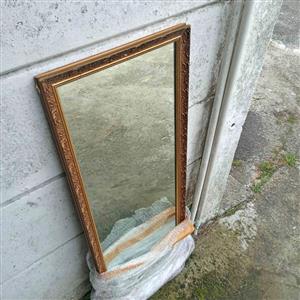 Antique Ornate Gold Framed Mirror