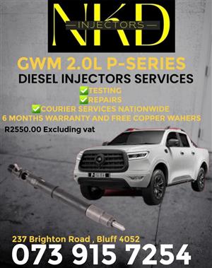 Send a Message for a quote GWM 2.0L P-SERIES Injectors 