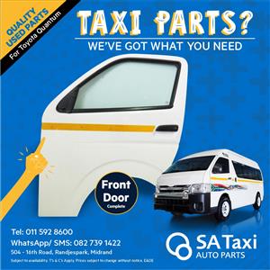 Complete Front Door suitable for Toyota Quantum - SA Taxi Auto Parts quality USED spares
