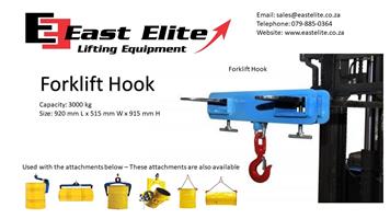 Forklift hook attachment 