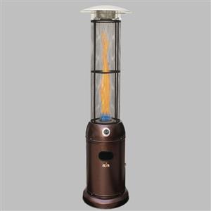 Gas Patio Heater Circular Glass Tube Style Hammertone