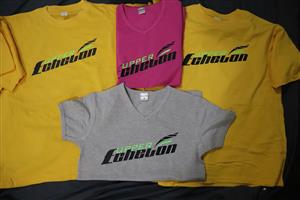Vinyl and screen printing of t-shirts