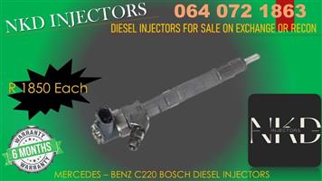 MERCEDES BENZ C220 BOSCH COMMON RAIL INJECTORS FOR SALE