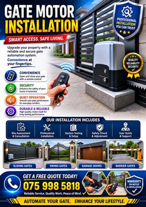 Gate Motar installation 