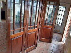 5 panel wood sliding folding doors 
