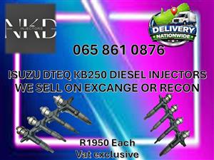 ISUZU DTEQ KB250 DIESEL INJECTORS FOR SALE ON EXHANGE OR RECON OR NEW SENEKAL