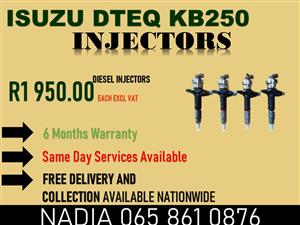 ISUZU DTEQ KB250 DIESEL INJECTORS FOR SALE OR TO RECON