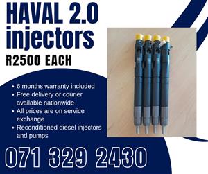 HAVAL 2.0 INJECTORS FOR SALE WITH WARRANTY INCLUDED IN 