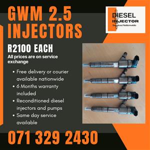 GWM 2.5 INJECTORS FOR SALE WITH WARRANTY 