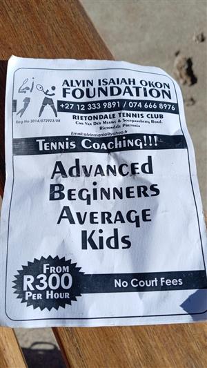 I am advertising as a tennis coach