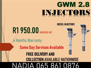 GWM 2.8 DIESEL INJECTORS FOR SALE OR TO RECON