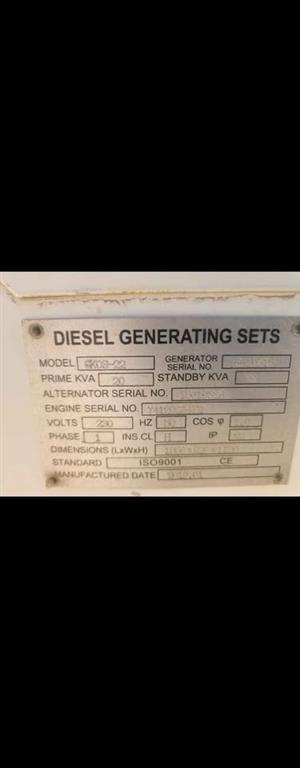  20 KVA SILENT DIESEL GENERATOR 
