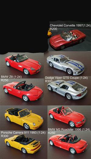 Bburago Collection Die-Cast Scale Model Cars. BMW. Dodge. Porsche. 1:24