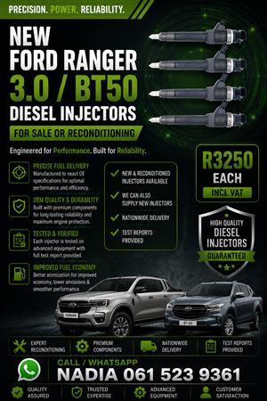 MAZDA BT50 NEW DIESEL INJECTORS FOR SALE OR TO RECON