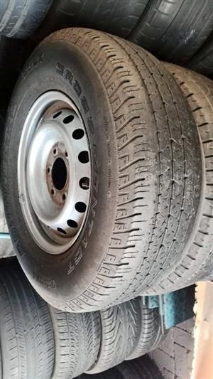 16inch Ford Ranger steel rim with used 255/70/16 tyre to use for spare 