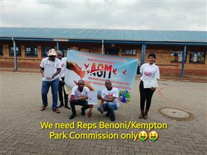 Reps needed in Benoni/Kempton Park 