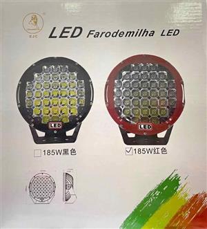2pc 9-inch Red LED Spotlights 185w