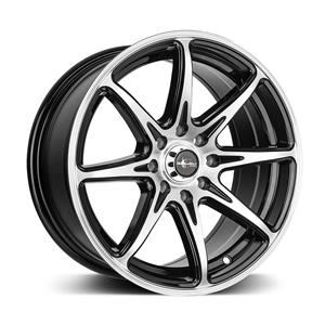 15″ Racing Hart Echo 4/100 & 4/108 Satin Black Black Alloy Wheels