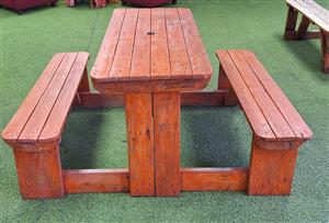 5 x Wooden picnic benches