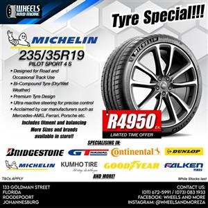 235/35R19 Michelin Pilot Sport Tyres