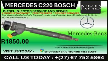 Mercedes C220 Bosch Diesel Injectors on Recondition