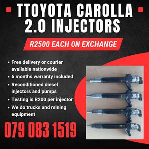 TOYOTA CAROLLA 2.0 INJECTORS FOR SALE WITH WARRANTY 
