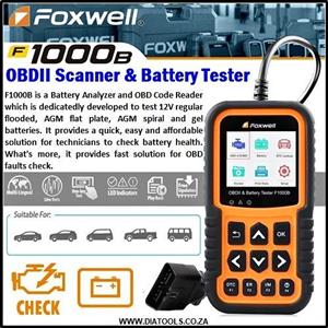 Foxwell F1000B OBDII Scanner & Battery Tester