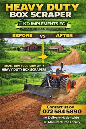 Heavy Duty Box Scraper - Earth Moving implement